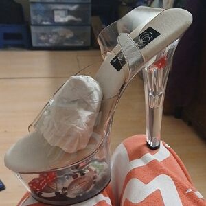 Pleaser Transparent Platform Heels